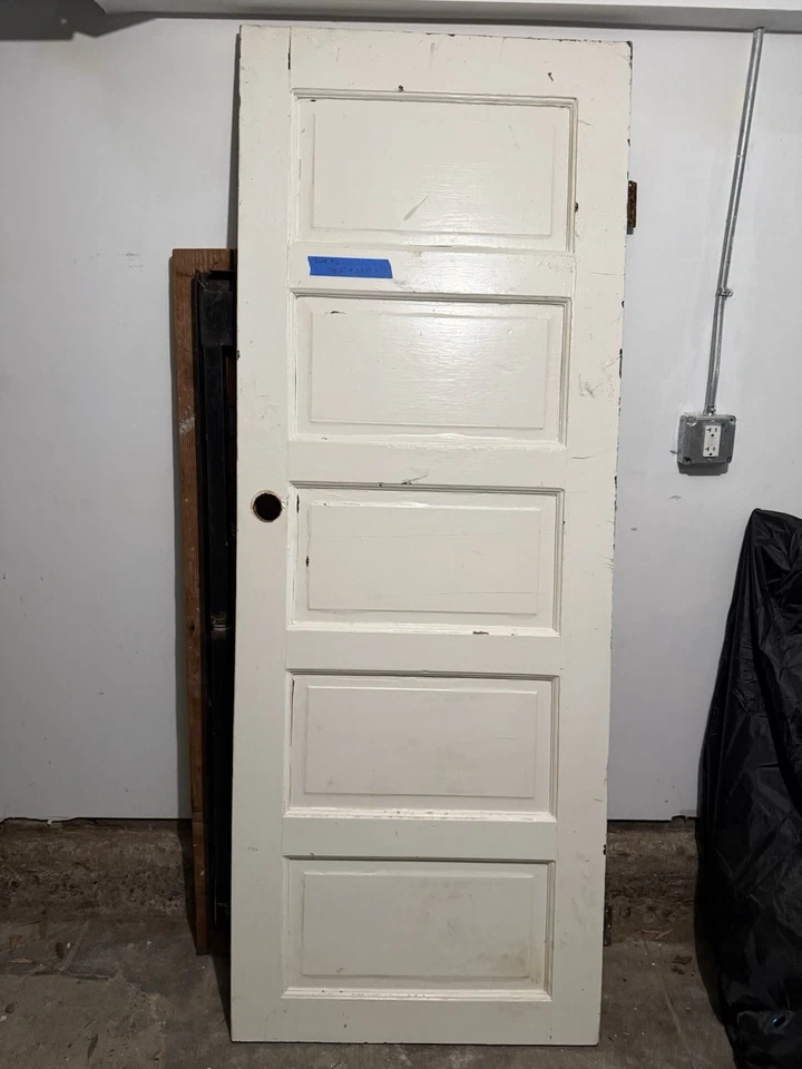 Vintage Solid Wood 5 Panel Interior Doors - Image 1 of 4