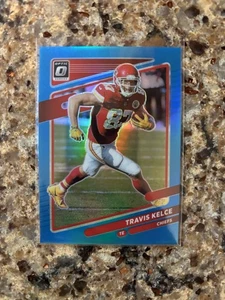 TRAVIS KELCE 2021 DONRUSS BLUE OPTIC CARD /#299 KC Chiefs - Picture 1 of 2