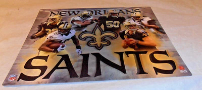 NEW ORLEANS SAINTS 3D PLAYER CUPS AD SIGN DREW BREES BRANDIN COOKS INGRAM +++ - Image 1 of 2