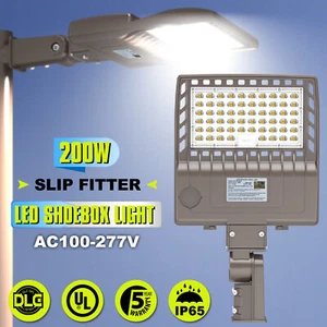 200W LED Parking Lot Light Commercial Street Area Shoebox Pole Lights Fixture 5k - Picture 1 of 12