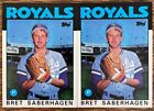 1986 TOPPS BRET SABERHAGEN ROYALS CARD # 487 LOT of (2) UNGRADED FAST SHIPPING 