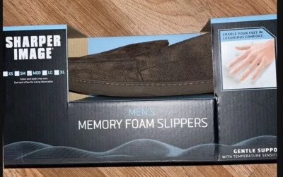 Sharper Image Slippers Gentle Support Memory Foam Medium Men’s 8-9 - Image 1 of 3