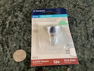 Westinghouse 20W MR11 Lensed Narrow Flood Light Bulb  04750  GU4 base home decor - Image 1 of 3
