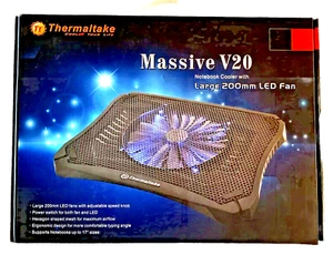 Notebook Cooler with Lg 200mm LED Fan Thermaltake -A Massive V20 Repair or Parts - Picture 1 of 8