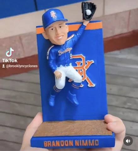 2023 Brooklyn Cyclones Brandon Nimmo Catch Bobblehead 7/1 NYMets Cover