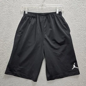 Nike Jordan Shorys Boys Youth Large Black BIG LOGO Basketball Drawstrig Athlet - Picture 1 of 19