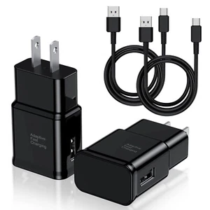 Type C Charger Fast Charging, 2 Pack USB C Android Phone Wall Charger Block &... - Picture 1 of 7