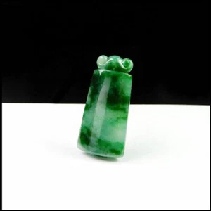 【KATHY JADE】 Emerald With Green Bamboo Jadeite Jade Pendant《Grade A》 - Picture 1 of 1