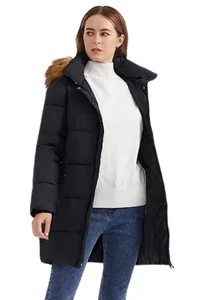 Jacket Womens Winter Jacket Coat Detachable Faux Fur Hood Size XL by Orolay - Picture 1 of 10