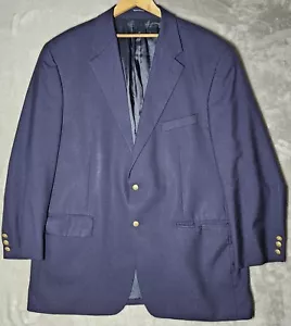 Polo University By Ralph Lauren Sports Jacket Size 46R Navy Blue Brass Buttons - Picture 1 of 12