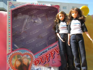 RARE &HTF TAKARA PUFFY II (AMY&YUMI) DOLLS W/NICE OUTFITS,SHOES,BAGS IN ORIG.BOX - Picture 1 of 8
