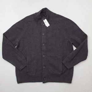 Banana Republic Sweater Mens Extra Large Gray Cardigan Button Front Jacket NWT - Picture 1 of 12