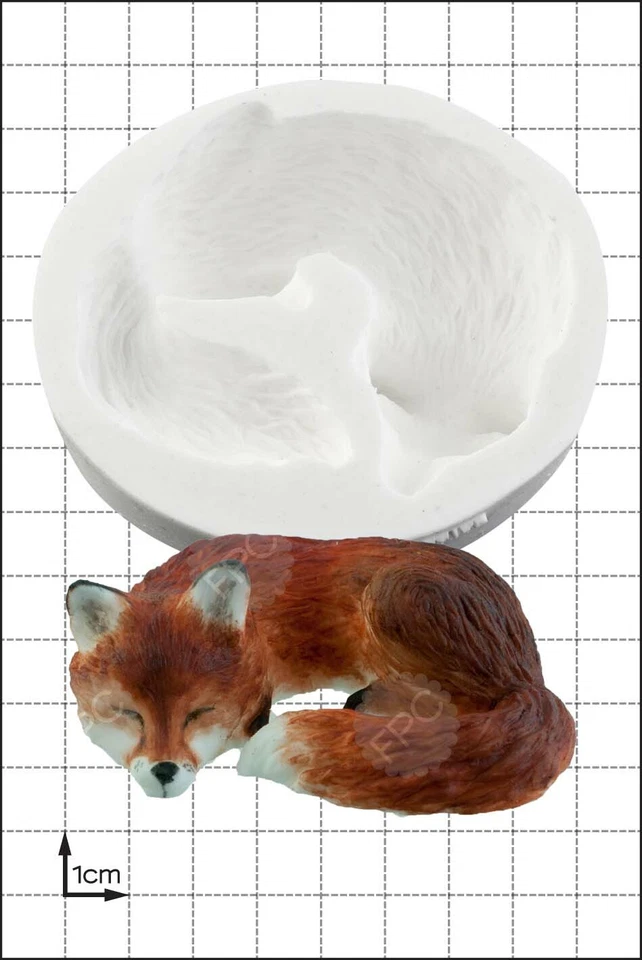 Molde de silicona Fox Sleeping Food Use FPC Sugarcraft Foto 1 de 1