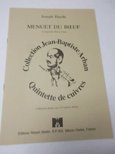 Joseph Haydn Menuet Du Boeuf Brass Quintet Sheet Music Thierry Caens Trumpet - Picture 1 of 9