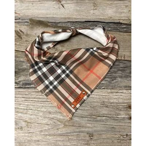 Hundebandana, Southdown Tartan Hundebandana, traditionelle Krawatte, personalisiertes Leder - Bild 1 von 8