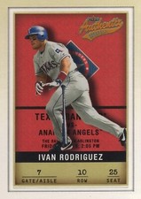 2002 Fleer Authentix #10 Ivan Rodriguez Texas Rangers HOF