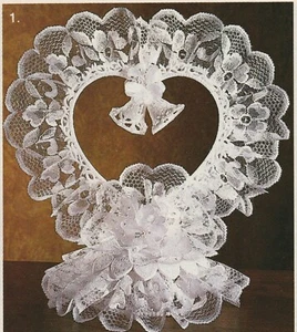 New Wilton "Lace Charm" Heart Wedding Cake Top, #103-151 - Picture 1 of 9