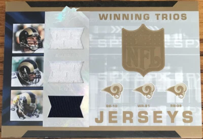 2007 SPx Winning Trios Jerseys M.Bulger/T.Holt/S.Jackson WT-BHS St.Louis Rams - Image 1 of 2