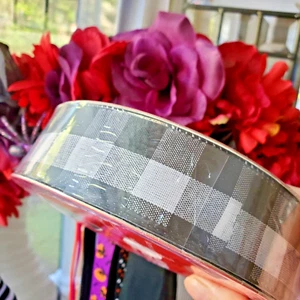 Black & White Checked Wired Edge Ribbon 50 yards Berkey Jensen Premium 1.5" Wide - Picture 1 of 24