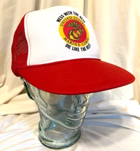 Sombrero de camionero del Cuerpo de Marines de los Estados Unidos Snapback Mess con lo mejor *&% como el resto - Imagen 1 de 11