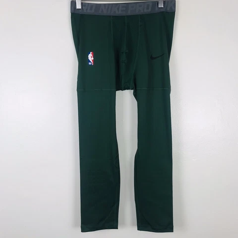 Nike NBA Basketball Compression Pants Team Issued Men XL-Tall Green AT9764-323 Cover