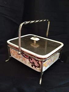 Antique English Silverplate Creamware Jam Butter Server Dish Compote MARKED - Picture 1 of 12