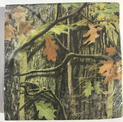 Camo Cocktail Cupcake Napkins 18ct Camouflage Hunting Camp Party Creations BNIP - Image 1 of 2