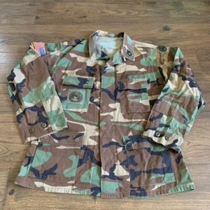 BDU Hemd/Mantel Large Regular Hot Weather Ripstop Woodland Camo USGI Army - Bild 1 von 20
