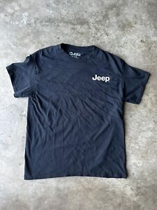 T-shirt vintage logo Y2K Jeep double face noir taille L