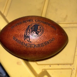 Official NFL Washington RedSkins Solid Wood Football Super bowl XVII Champions - Picture 1 of 8