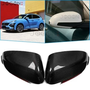 For Hyundai Kona Ultimate N line N 2018-2022 2023 Side Mirror Caps Cover Carbon - Foto 1 di 15