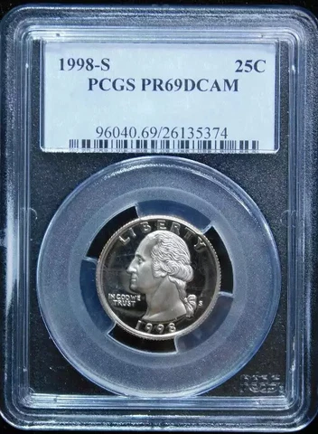 1998-S Proof Washington Quarter - PCGS PR69DACM Cover