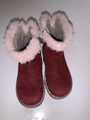Botas para niños pequeños - borgoña y rosa - cuero - talla 23 - de Elefanten Foto 1 de 4