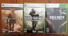 Lot Of 3 Xbox 360 Call Of Duty Black Ops, Modern Warfare 1 And  2,  --tested