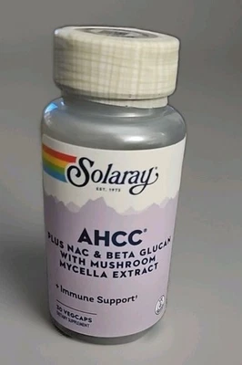 Solaray AHCC Plus NAC & Beta Glucan Immune With Mushroom Mycella Extract  - Image 1 of 4