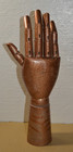 Vintage 12" Painted Wooden Articulated  Mannequin Right  Arm Hand Figure Model