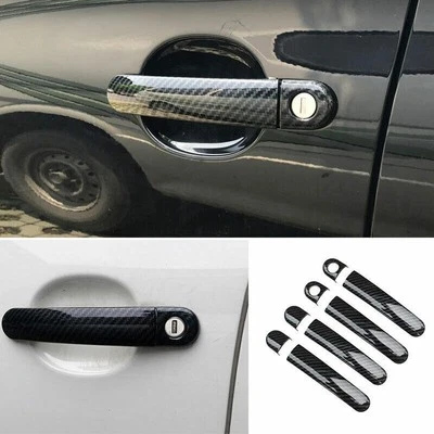 For 2010-16 Volkswagen Tiguan Outside Door Handles Cover Trim Decor Carbon Fiber - Изображение 1 из 4