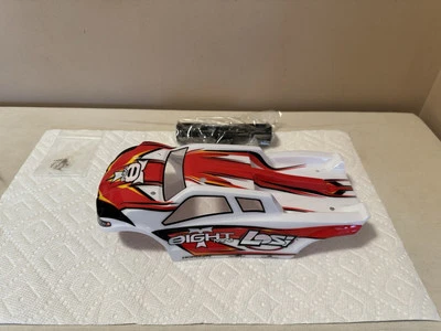 Losi Mini 8IGHT-T Body With Spoiler and Body Clips - Image 1 of 4