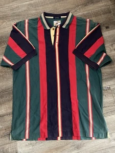 Vintage Cutter Buck Polo Shirt Mens XL Color Block Stripe Pattern Regular - Picture 1 of 5