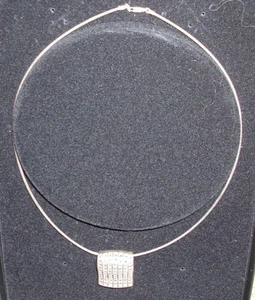 Sterling Silber Halskette mit Anhänger in Box. Nagelneuer Markasit. - Bild 1 von 2
