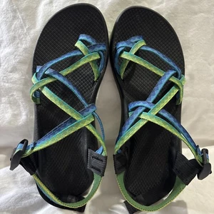 Sandalias Chaco Z Cloud X2 Para Mujer 10 Verde Azul Suela Vibram Sandalia Senderismo Zapatos - Imagen 1 de 9