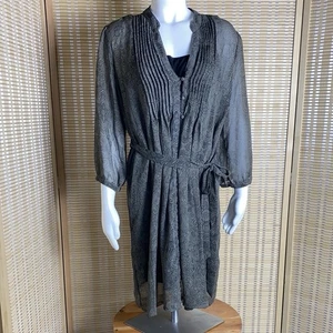 Motherhood Maternity Floral Sheer Lined Dress Moss Green & Black Size XL - Picture 1 of 7
