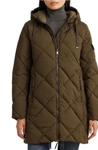 Lauren Ralph Lauren Steppjacke Stretch Rauten Puffer Damen M Botanic Grün - Bild 1 von 20