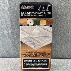 Shark Steam / Spray Mop SaniFiber Pad Refills For Wood & Hard Floors 10/12 Pack - Picture 1 of 8