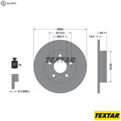 2x BRAKE DISC 92277303 FOR VAUXHALL ZAFIRA/Mk/II OPEL A 17 DTR 1.7L 4cyl 1.8L - Image 1 of 4