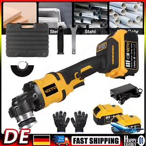 Akku Trennschleifer Winkelschleifer 125mm Schleifmaschine Flex mit 2 Akkus DE - Bild 1 von 12