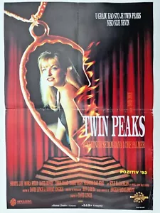 TWIN PEAKS DAVID LYNCH BOWIE KYLE MacLACHLAN SHERYL LEE 1993 YUGO MOVIE POSTER - Picture 1 of 2