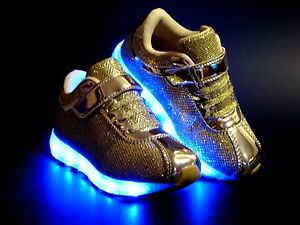 New Baby Toddler Girls And Kids Youth Light Up Shoes Rechargeable USB LED 