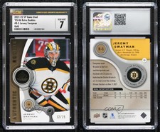 2021 SP Game Used 2005-06 Retro Rookies Gold /25 Jeremy Swayman CSG 7 Rookie RC
