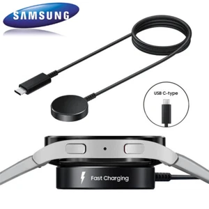 Genuine USB-C Fast Wireless Charger for Samsung Galaxy Watch5 / Watch5 Pro Black - Picture 1 of 9